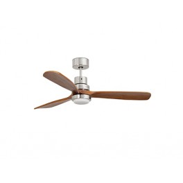 LANTAU LED Ventilador de techo n&iacute;quel mate